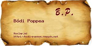 Bódi Poppea névjegykártya